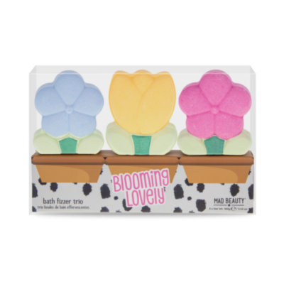 Mad Beauty Blooming Lovely Bath Fizzer Trio - Daisy & White Lily
