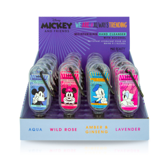 Mickey & Friends Clip and Clean Hands Cleansing Gel-24pc Display