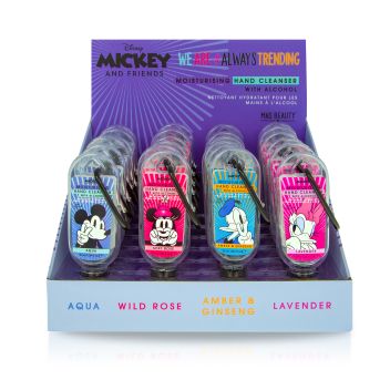 Mickey & Friends Clip and Clean Hands Cleansing Gel-24pc Display